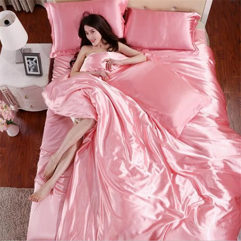 

Luxury Soild Bed Linen King Size Bedding Set Modern Princess Duvet Cover Sets Single Double Bedclothes Palace Brief Quilt Covers