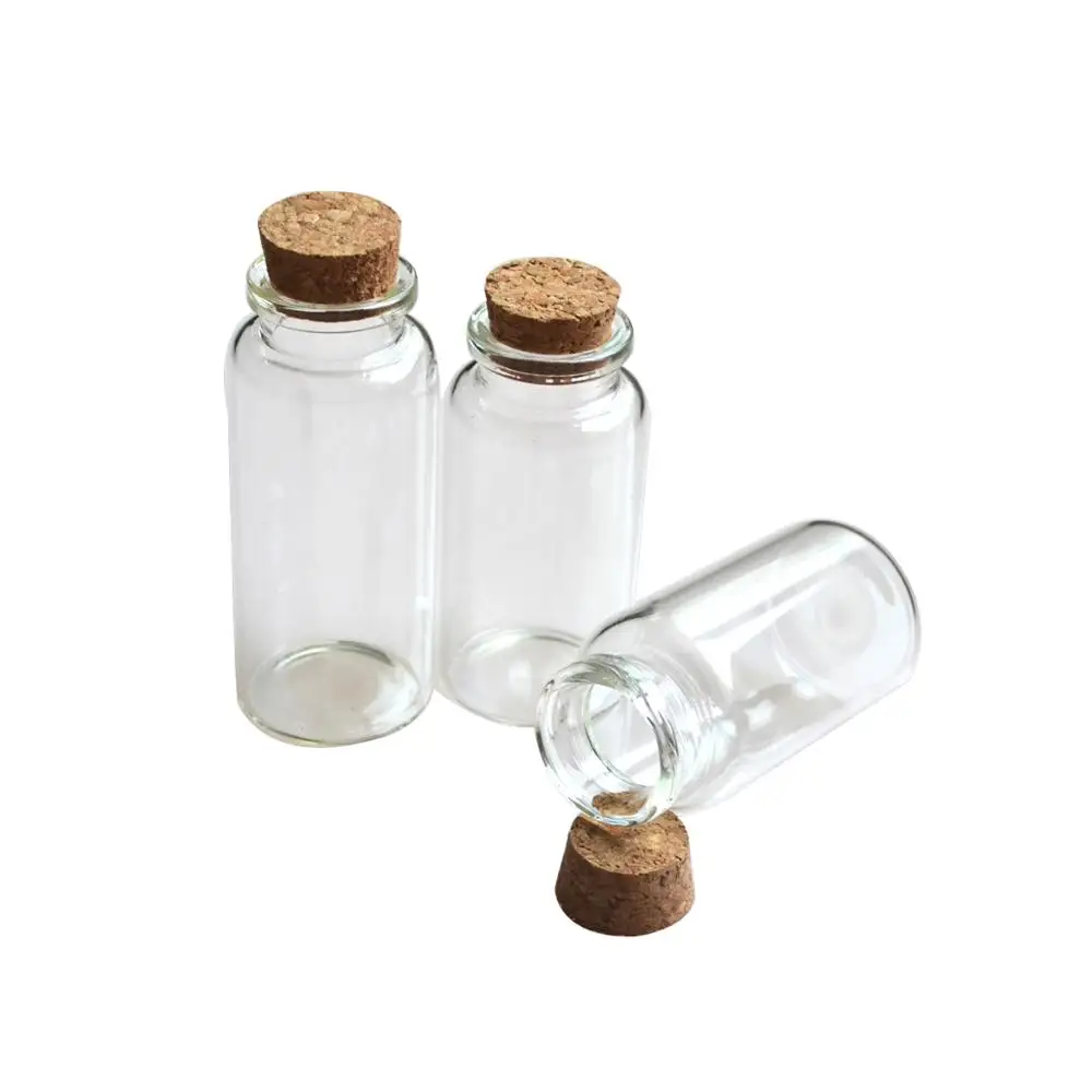 

20 Pcs/Lot Clear Empty With Cork DIY Transparent Glass Jars Containers Vials Diameter 30mm 10ml 15ml 20ml