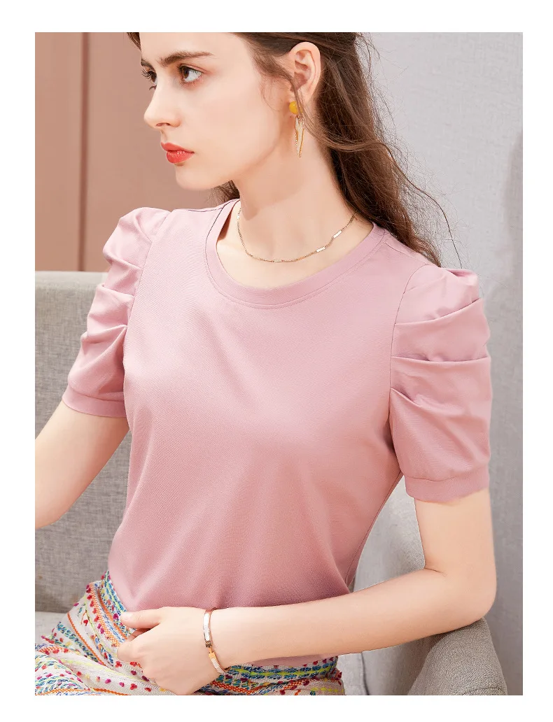 Puff Sleeve T Shirt Women Short Sleeve T-shirt Cotton 2021 Summer Tops Short Sleeve Woman Clothes Womens Korean Tee Shirt Femme Puff Sleeve T Shirt Women Short Sleeve T-shirt Cotton 2021 Summer Tops Short Sleeve Woman Clothes Womens Korean Tee Shirt Femme