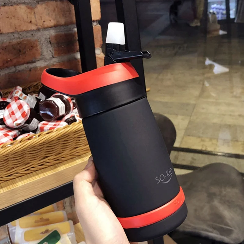 BK 550 мл My Cute бутылка для воды герметичный материал для спортивного напитка Высокое качество для путешествий и пеших прогулок портативные бутылки для скалолазания в лагерь летние - Цвет: BK