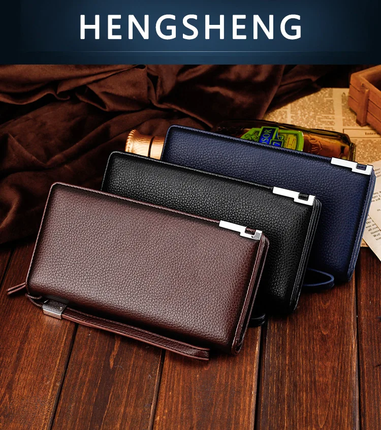 Korean Men's long hand wallet Trendy luxury wallets high quality multi-function clutch bag multi-card wallet large capacity bag