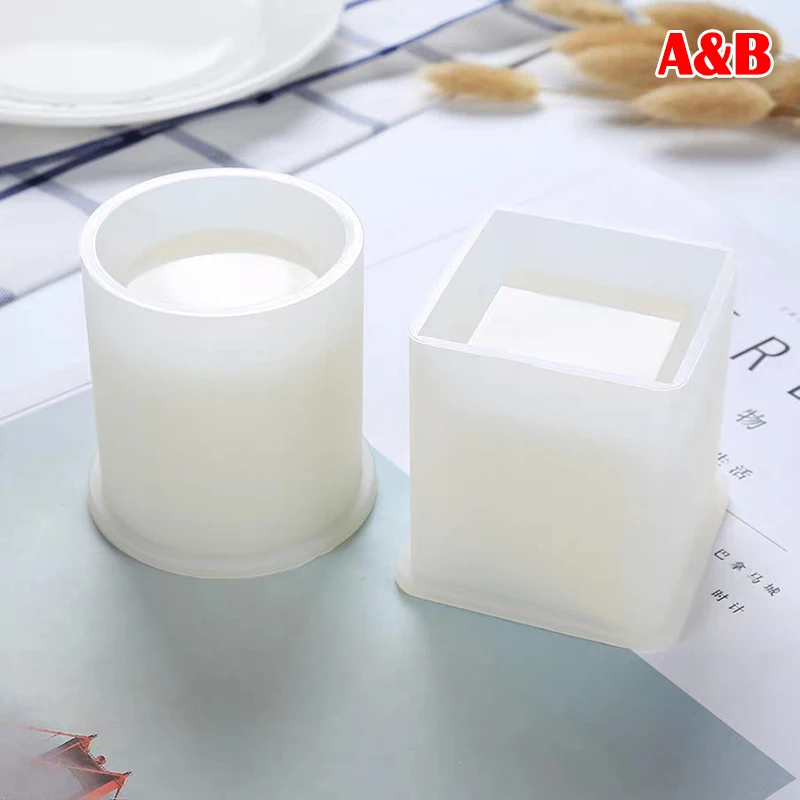 Кристалл эпоксидной смолы DIY крафтовый держатель для ручек силиконовые формы прозрачный цветок формы для горшков D6 - Цвет: a and b