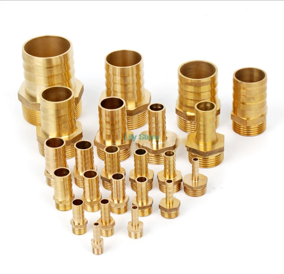

1Pc Brass Barb Tail Air Tube Hose OD 4 6 8 10 12 14 16 19mm-Male Female 1/8 1/4 3/8 1/2 3/4" BSP Connector Coupler Adapter Joint