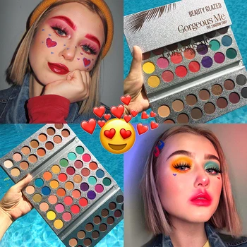 

63 Shades Nude Matte Glitter Eyeshadow Palette Gorgeous Me Smokey Makeup Pallete Beauty Women Shimmer Glitter Shadow Pigments