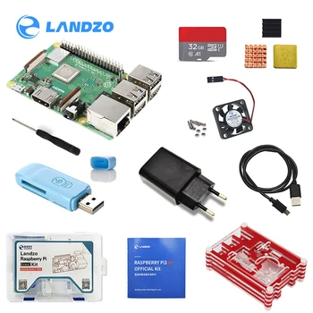 

New Raspberry Pi 3B+ 9-layer case fan kit with 32G TF card and multi-card reader and heatsink EU power
