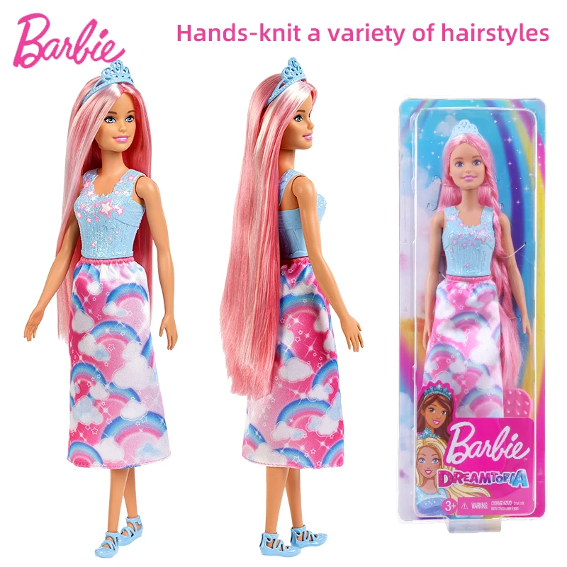 barbie doll with pink hair