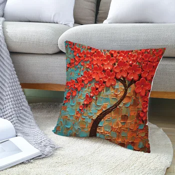 

Nordic Style Oil Painting Cushion Cover Sofa Mattress Pillowcase Pillow Waist Suite kussenhoes 45x45 coussin home decor