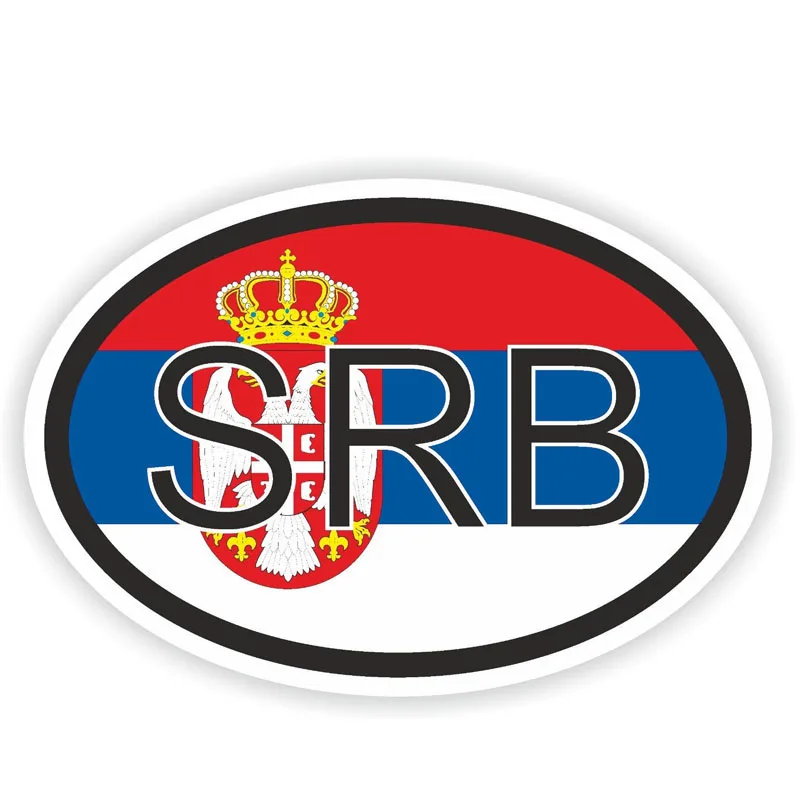 

13.2CM*9CM Flag Car Sticker Personality SERBIA Country Code Decal Accessories 6-0946