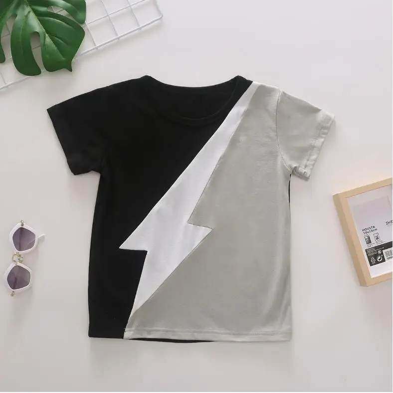 

New 0-5Yrs Summer Baby Boy Print Clothes Cotton Toddler Kids Short sleeve T Shirt Tees Top