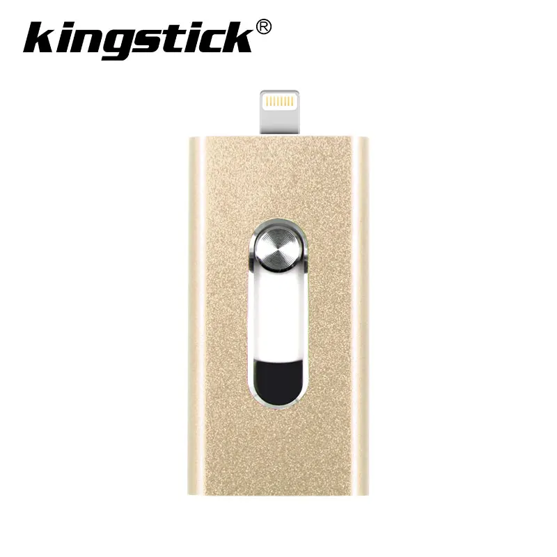 champagne USB флэш-накопитель для iPhone X/8/7/7 Plus/6 Plus/6s/5/SE/ipad 3 в 1 флеш-накопитель 16 ГБ 32 ГБ 64 ГБ 128 ГБ флэш-накопитель usb 2,0 - Цвет: champagne