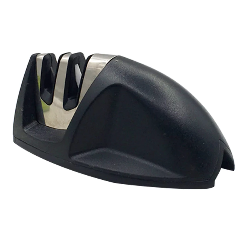 Two Stages Diamond Ceramic Kitchen Knife Sharpener Sharpening Stone Household Knife Sharpener Professional Kitchen Tools - Цвет: Black V Bottom