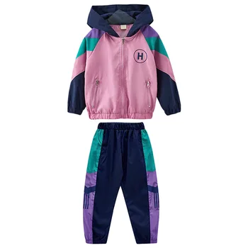 

Clothing Set Girls Clothes Jacket letter Zipper Kids Hoodies Pants Kids Tracksuit For Girls Clothing Sets Sport Suit 2019 autumn