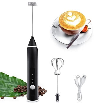

3-Speeds Electric Eggs Beater Whisk Coffee Milk Foamer Cream Frother USB Rechargeable Mini Mixer Handheld Food Blender Whisk
