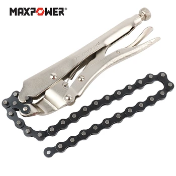 

20“ CR-V Steel Chain Pliers Locking Chain Clamp Hand Tools Chain Vise Clamp Plier Locking Grip Wrench Oil Filter Pipe B4