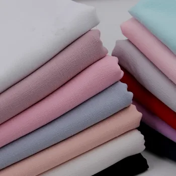 

Slub Hemp Solid Color Shirt Skirt Dress Comfortable Fabric Casual Wear Pants Women's Hanfu Material