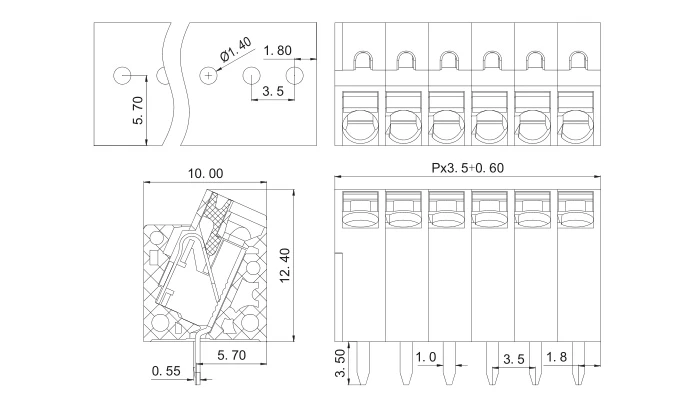 dg246 3.5mm 2pin sp12pin spta 1 2-3,5