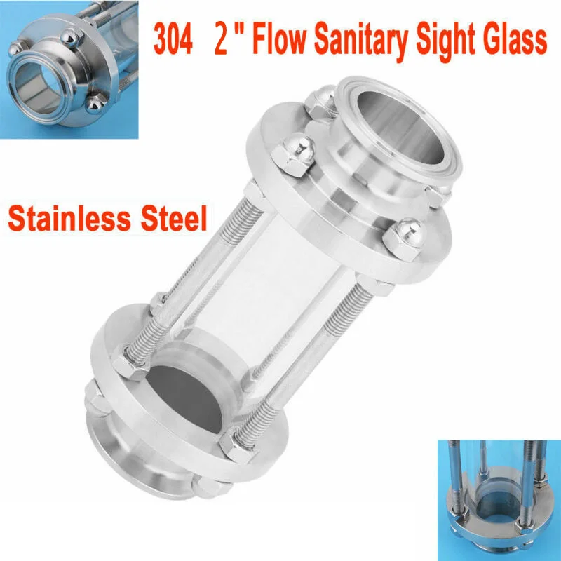 

1x 51mm Flowing Tri Clamp Sight Glass Sanitary Stainless Steel Leak Detectors