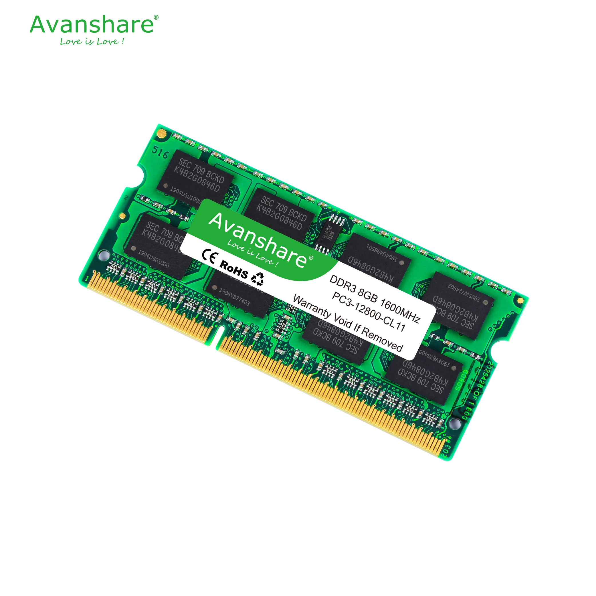 Ноутбук Avanshare DDR3 4GB 8GB 1333Mhz 1600Mhz SO-DIMM ram 204Pin