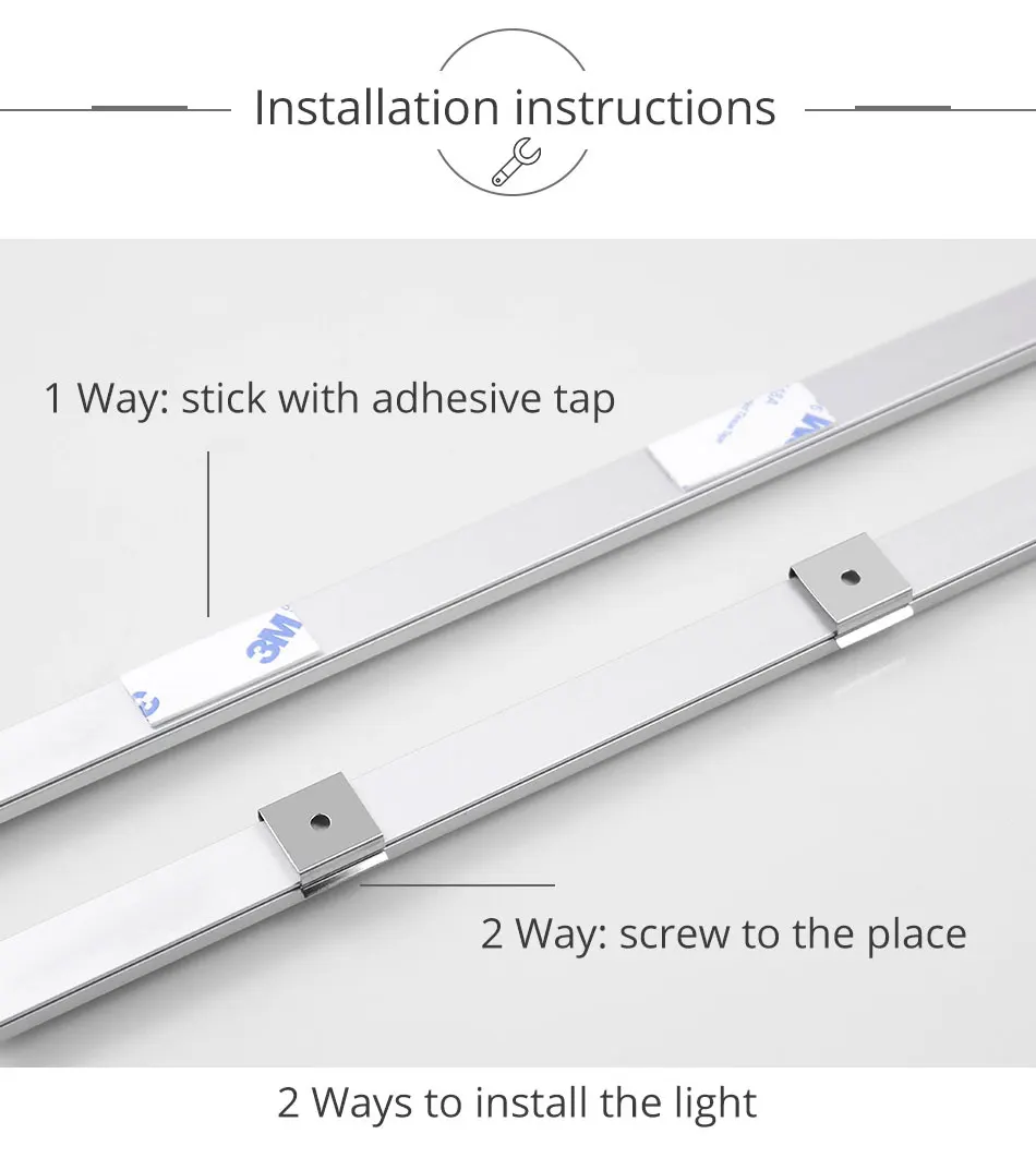 4W7W LED Under Cabinet Light Bar Motion Sensor Display Case Wardrobe Night Lights Cabinet Lamp Cupboard Indoor Lighting (2)