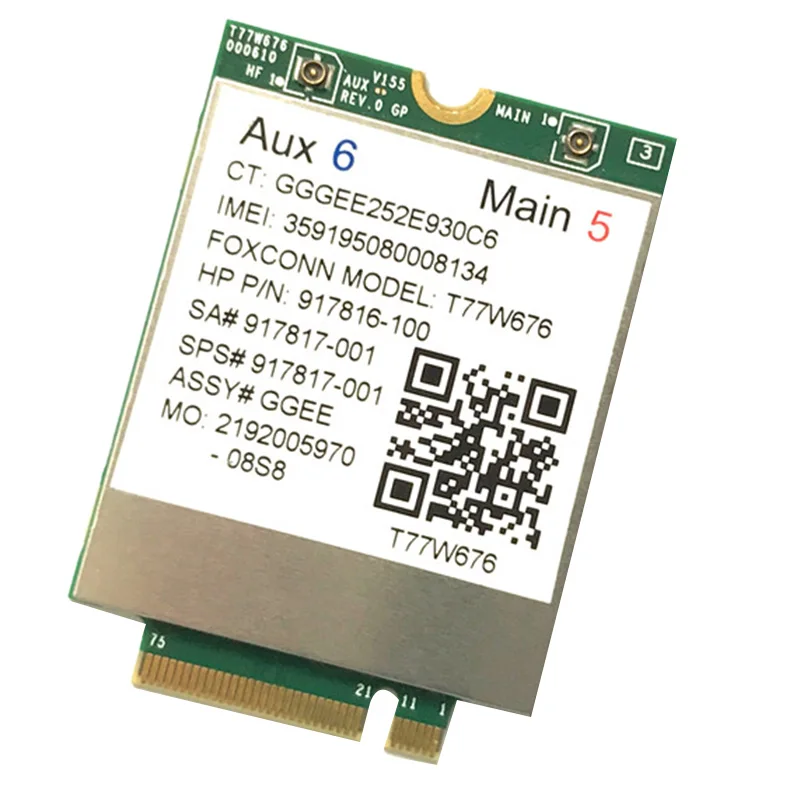 Lt4220 X12 LTE T77W676 917817-100 4G WWAN M.2 450 Мбит/с LTE модем для Elite X2 1030 G3 EliteBook X360 1030 G3