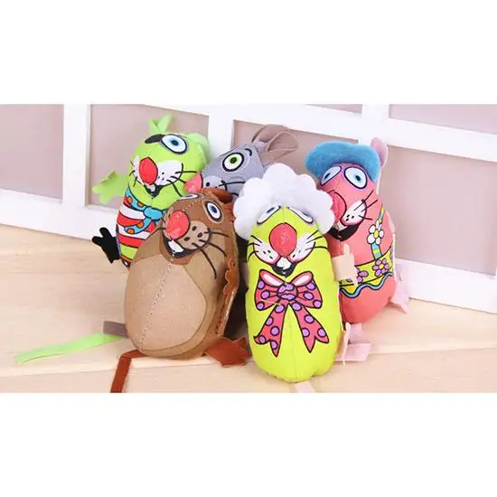 Маленький холст мышь для кошки котенок случайным образом кошки игрушки поставки красочные