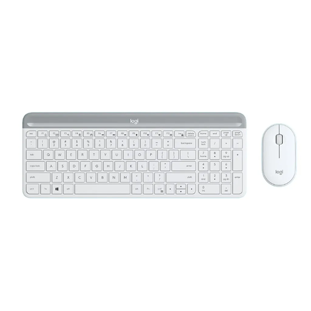 Lotech MK470 Slim 2,4G Беспроводная клавиатура и мышь комбо низкий профиль для ПК - Цвет: Белый
