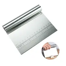 1 шт. безопасный Градуированный кухонный скребок для теста нож для теста инструменты для муки инструменты для пиццы гаджеты для торта кухонный делитель для резки теста X0M5