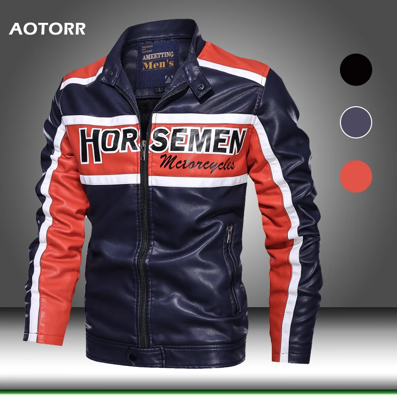 Мужская куртка из искусственной кожи, зимняя, теплая, флисовая, тонкая, ПУ кожа, пальто пилота, уличная одежда, мужская мотоциклетная куртка, большой размер, M-5XL, chaqueta hombre