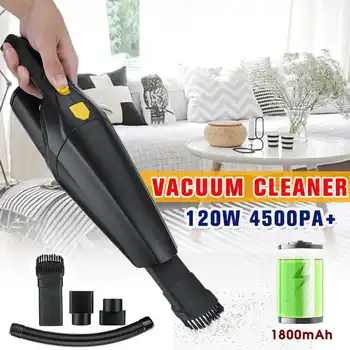 

120W 4500Pa Cordless Vacuum Cleaner Handheld Powerful Home Car Vacuum Cleaner Rechargeable Wet Dry Dual-use