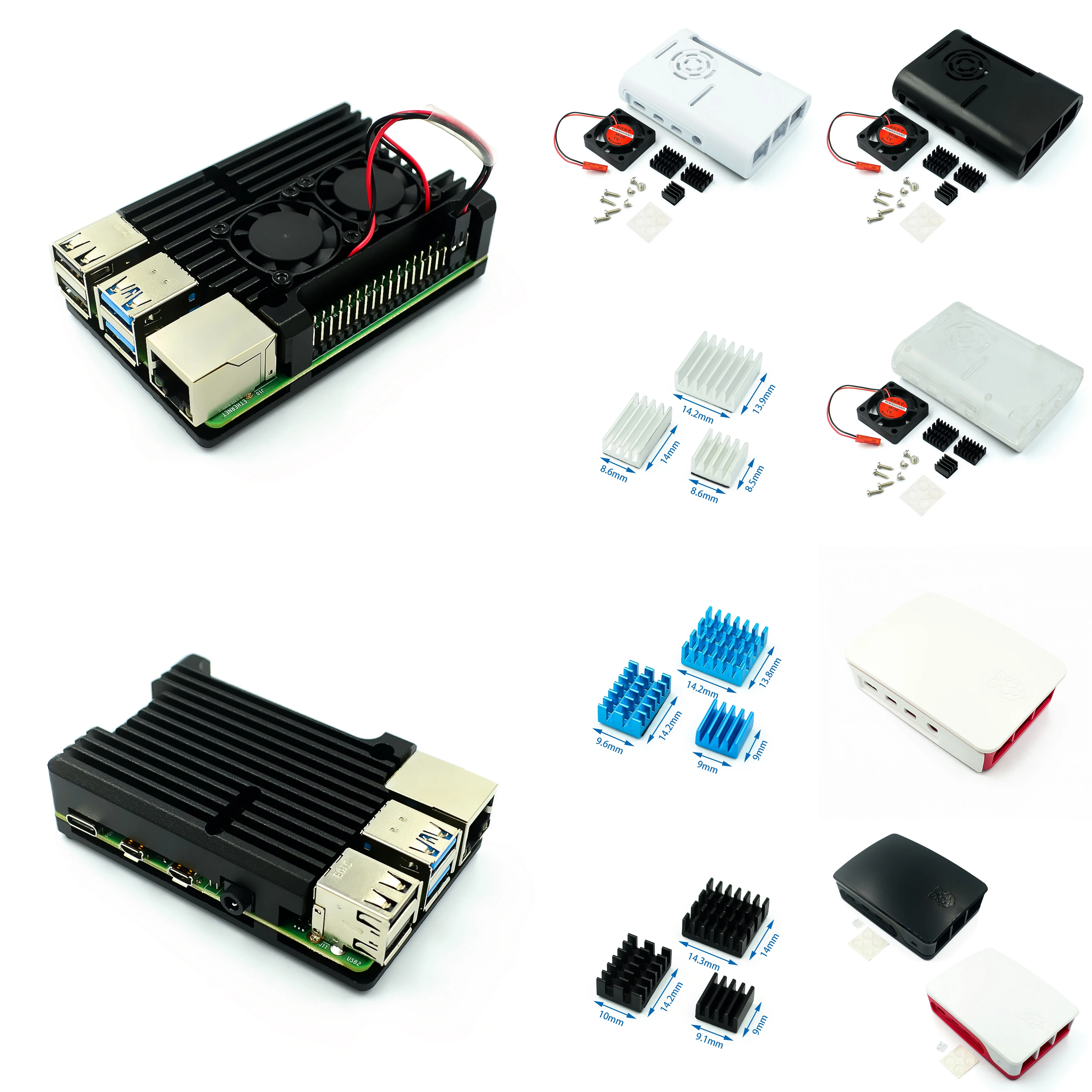 Raspberry Pi 4! Новинка! Чехол из АБС-пластика коробка с модулем вентилятора для 4B + 3