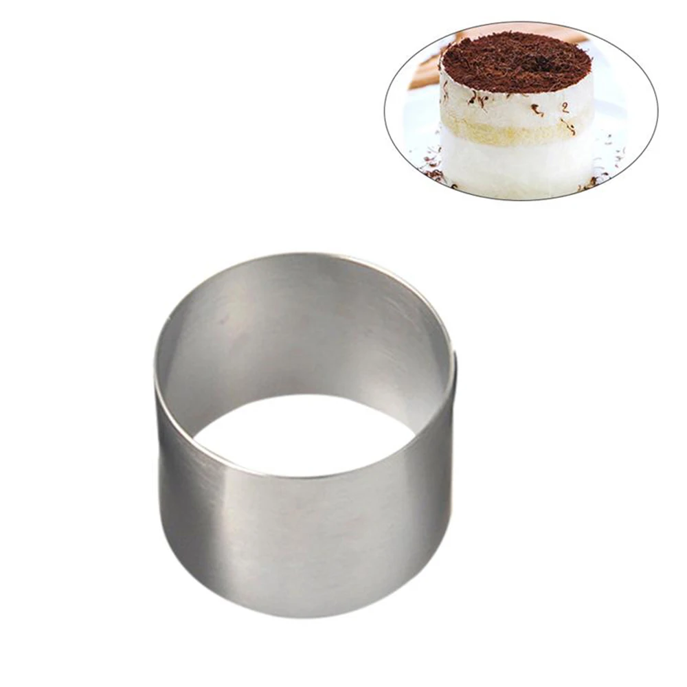

Multipurpose Round Stainless Steel Mousse Sponge Cake Pastry Tart Ring Mold Home Kitchen Baking Layering Molding Versatile Tools