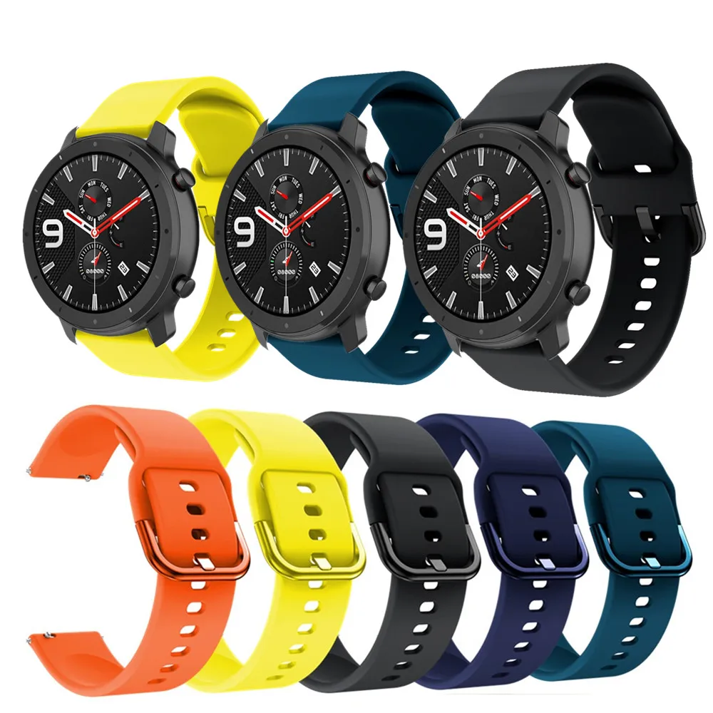 Мягкий силиконовый браслет на запястье для Huami Amazfit GTR 47 мм Pace Stratos3 2 2S ремешок