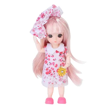 

New 13 Movable Jointed Dolls With Fashion Clothes Mini 16cm BJD Baby Girl Doll Toy for Girls Gift
