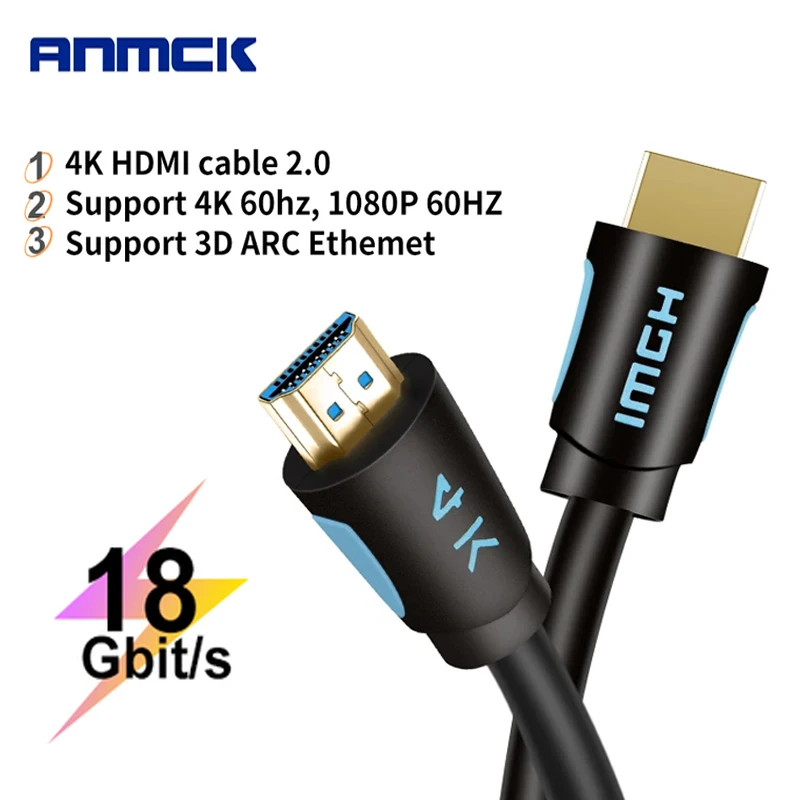 Кабель Anmck Ultra HD 4K HDMI-совместимый видеошнур 3 м 5 10 для ноутбуков Macbook ТВ-приставок