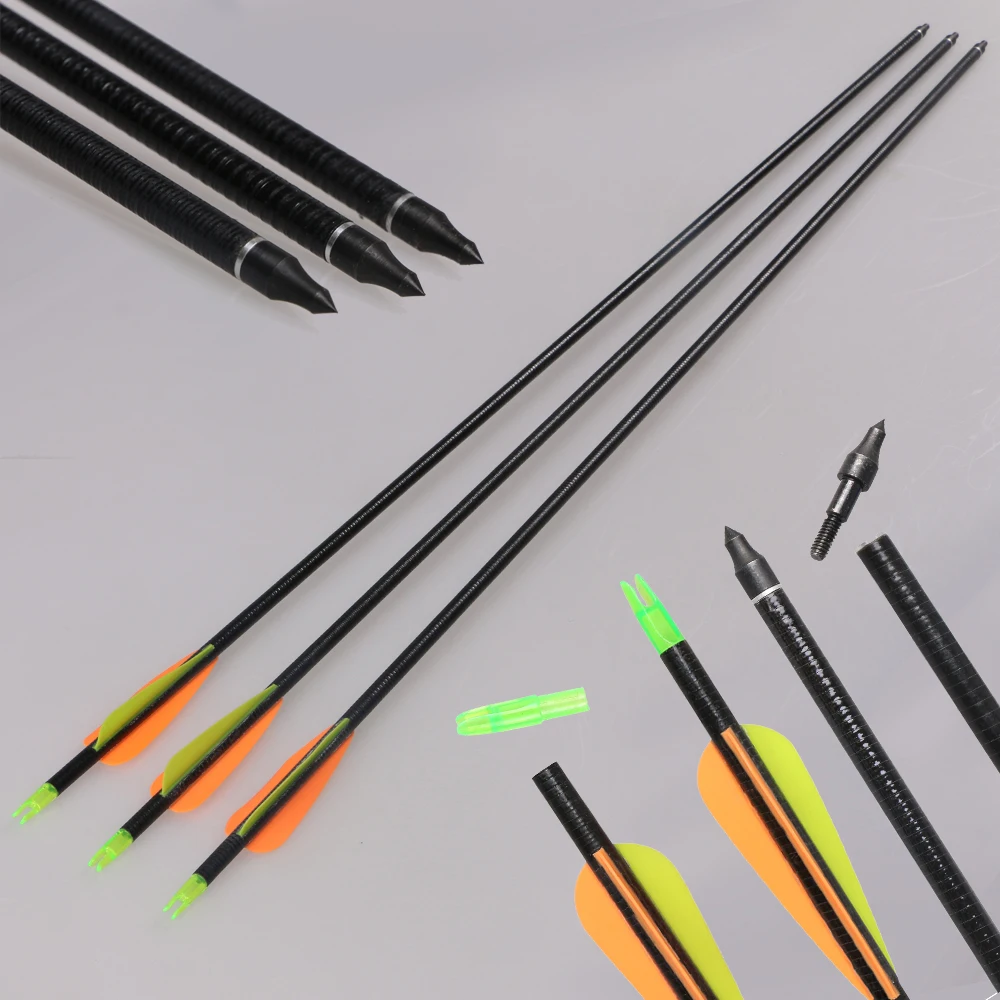 6 шт. стекловолокно стрелка 81 см длина 30 80 фунтов для соединения изогнутый лук