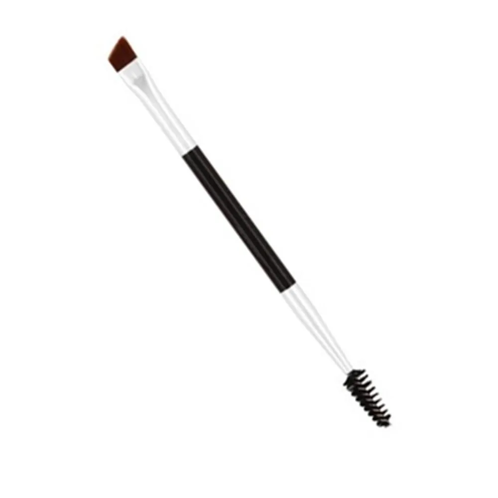 Black 2pcs AMSIC 2 шт. Кисть для макияжа ручка для бровей двойной инструмент бамбуковая Косметическая кисть+ гребень для бровей двойной - Handle Color: Black 2pcs