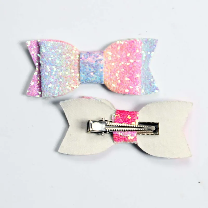 2 шт./компл. Симпатичные банты для волос маленьких девочек зажимы двухслойные