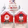 Noel Santa Claus Christmas Non-woven Dinner Table Red Hat Chair Back Covers Xmas Christmas Decorations for Home New Year 2022 ► Photo 2/6