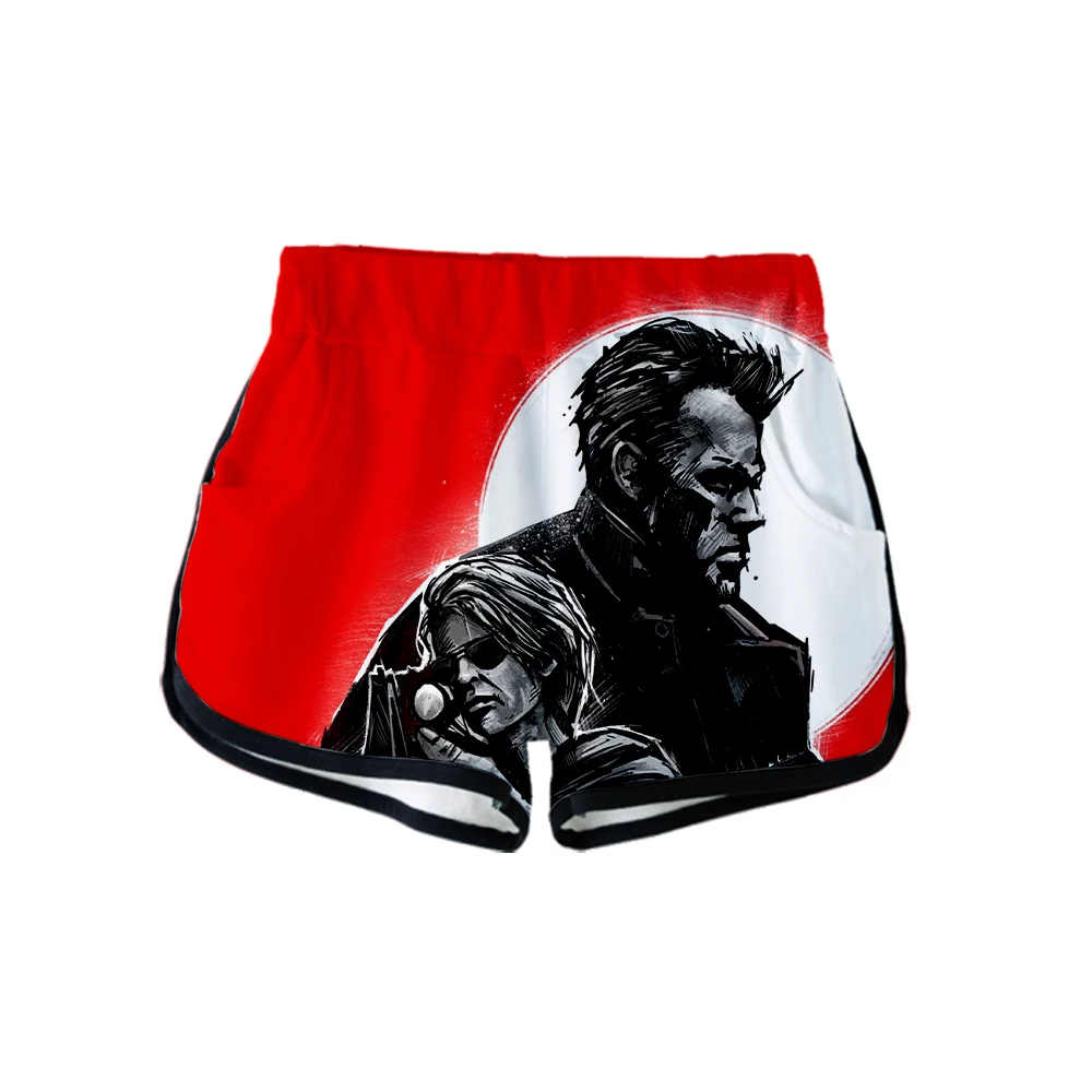 Летние женские шорты Terminator Dark Fate, 3D принт, фильм, веер, крутые, повседневные, для женщин, сексуальные, для бега, спортивные, для девушек
