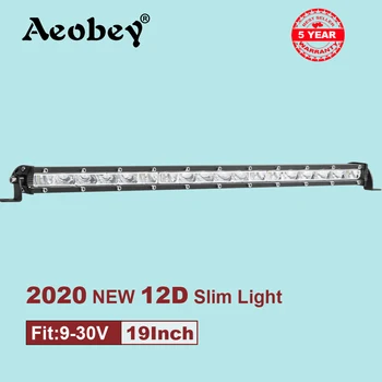 

Aeoby slim light 19inch 54w led light bar 4x4 accessories off road for ATV UTVled bar offroad 12V 24V Spot&Flood car light