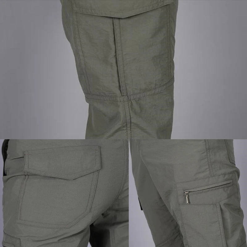 Men's Lightweight Tactical Pants Breathable Summer Casual Army Military Long Trousers Male Waterproof Hiking Trekking Cargo Pant