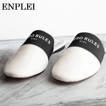 

Enplei Sandals Women Round Toe Slippers Outdoor Female Comfortable Flats Ladies Elastic Mules Slip-on Summer Casual Shoes 35-41