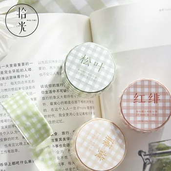 

Basic Grid Series Journal Washi Masking Tape Decorative Salt Simple Adhesive Tape DIY Scrapbooking Sticker Label Stationery