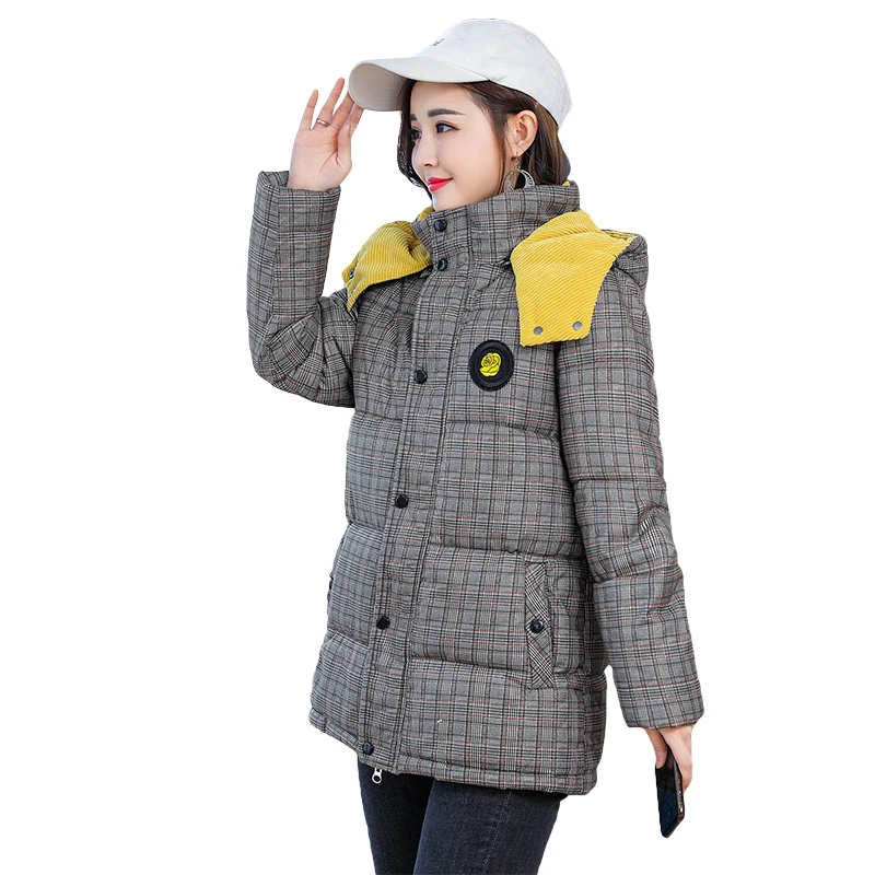 Пальто, куртка, женская теплая парка с капюшоном, пальто, высокое качество, женская зимняя парка, коллекция, хит, casacos de inverno, G035 - Цвет: Yellow Short