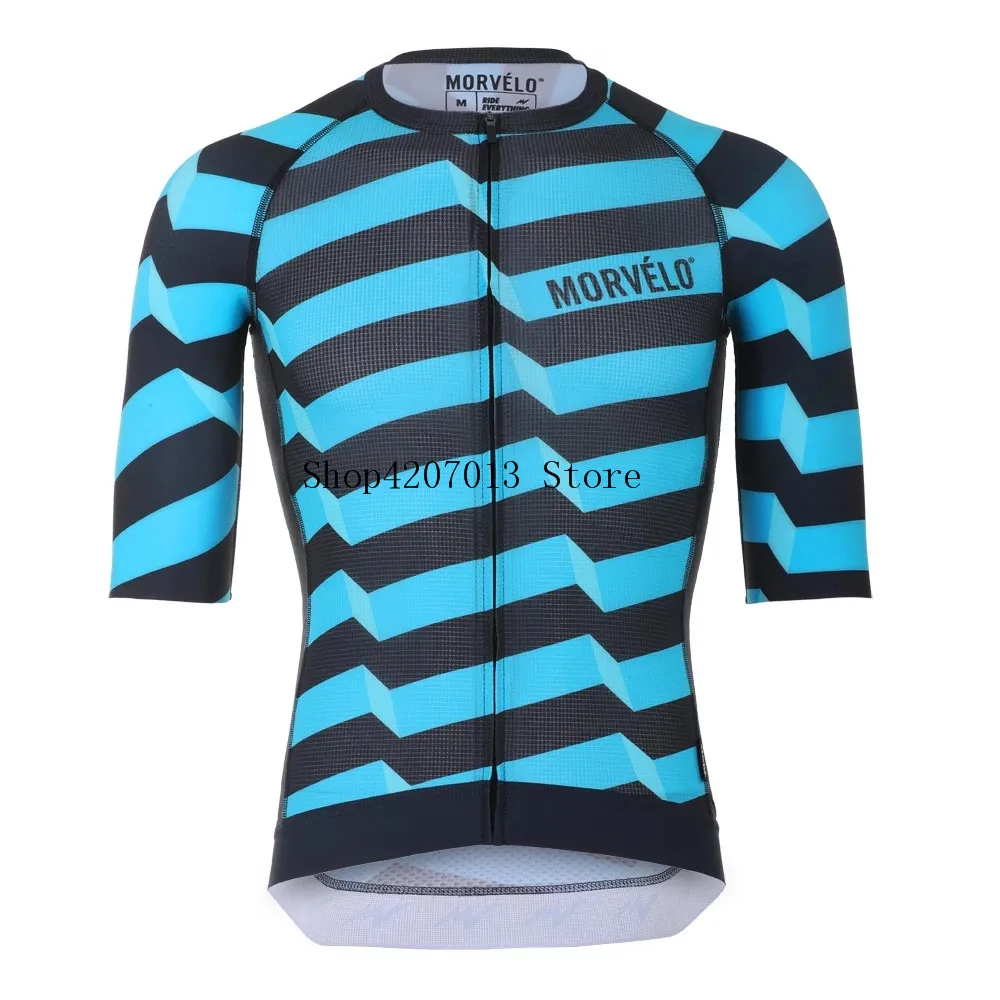 9D pad 2019 Morvelo Лето дышащий короткий рукав Велоспорт Джерси Ropa De Ciclismo Hombre