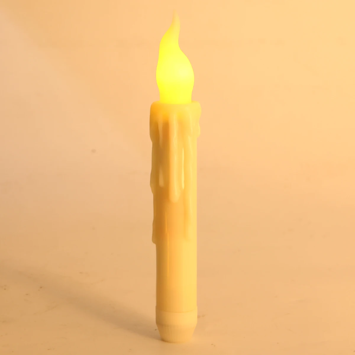 6Pcs Yellow Flickering Electronic Candles Remote Control Candles Lights Flameless LED Taper Candle for Home Homemory Decoration