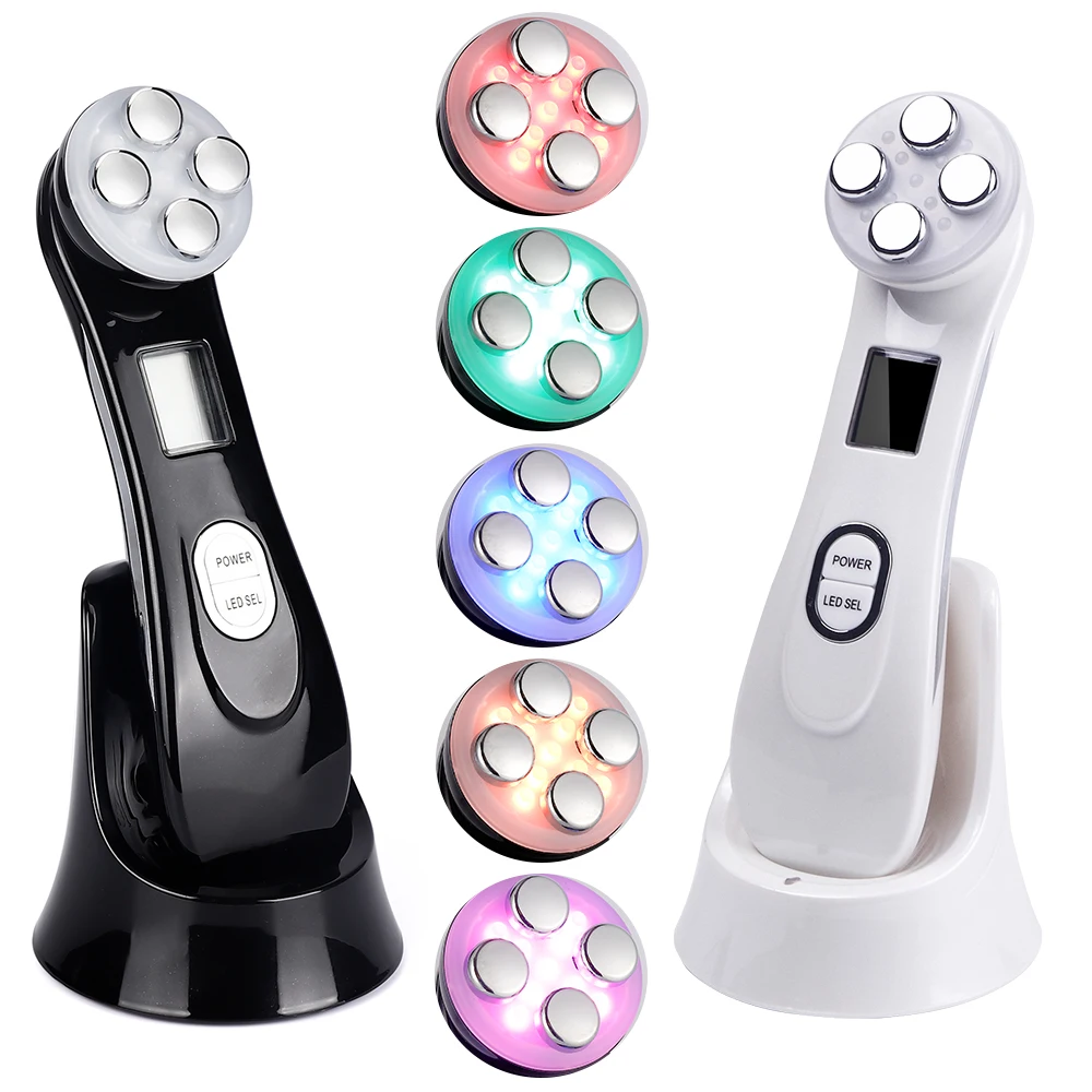 

5in1 RF EMS Radio Mesotherapy Electroporation Face Massager Radio Frequency LED Photon Face Skin Rejuvenation Remover Wrinkle
