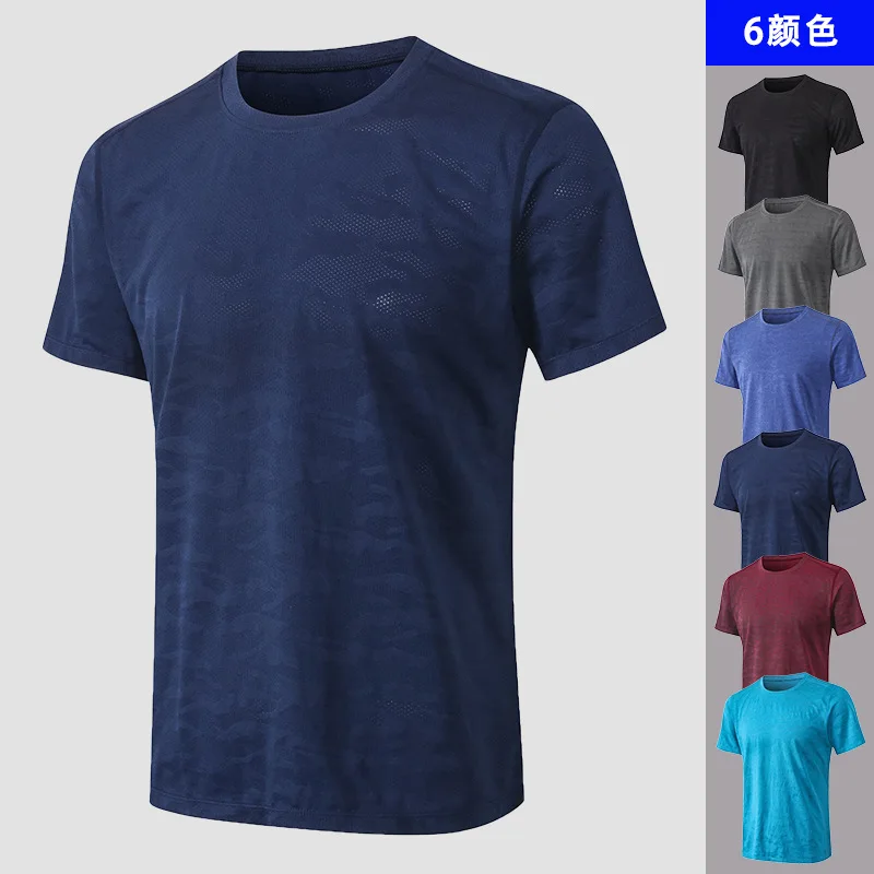 

Men Sweatshirt Mesh Quickly Dry Elastic Short Sleeve Sport Shirt Running Jogger Fitness Gym Workout Casual Shirt Sportswear