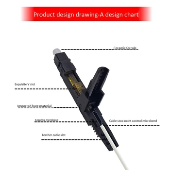 

New 100Pcs/Lot Sc Upc Ftth Fiber Optic Sc Connector Sc/Upc Optical Fiber Connector Sc-Upc Fast Connector