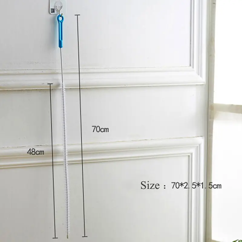 70CM Kitchen Bathroom Sewer Cleaning Brush Sink Tub Toilet Home Bendable Dredge Pipe Snake Brush Tools